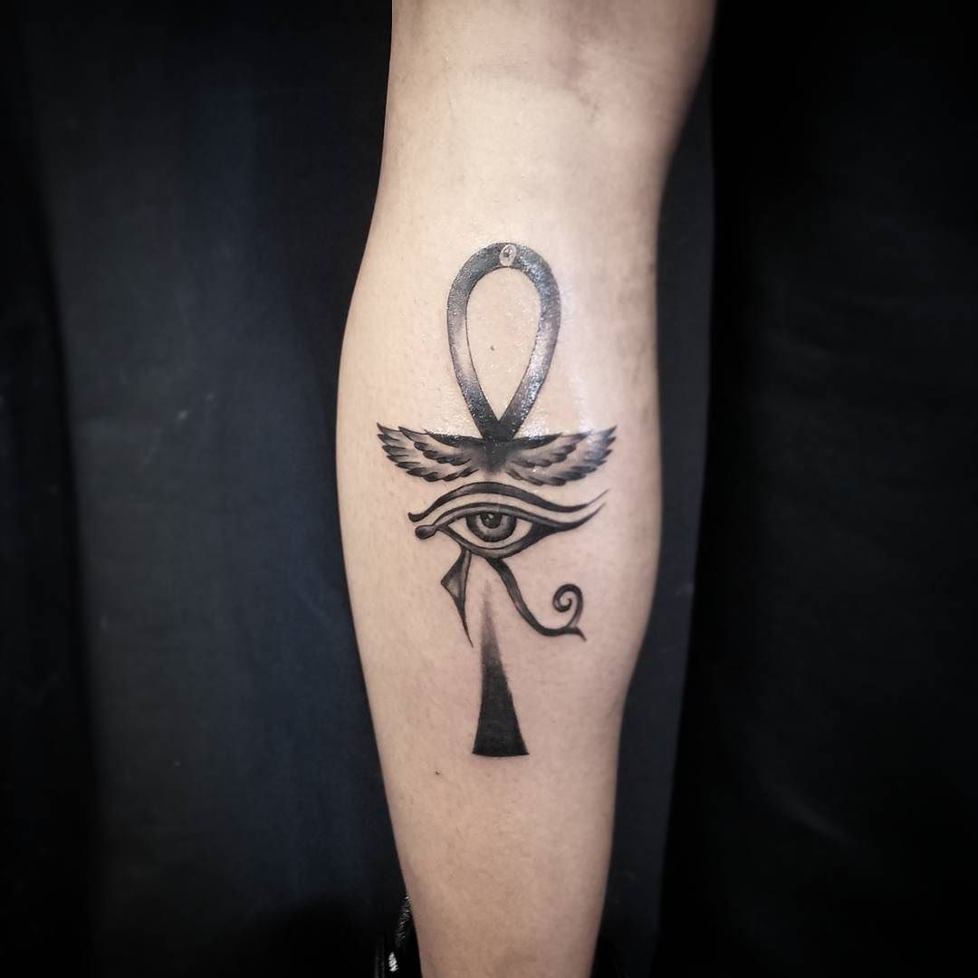 Ankh Eye Of Horus Tattoo For Dee Had A Blast With This Custom inside size 1080 X 1080