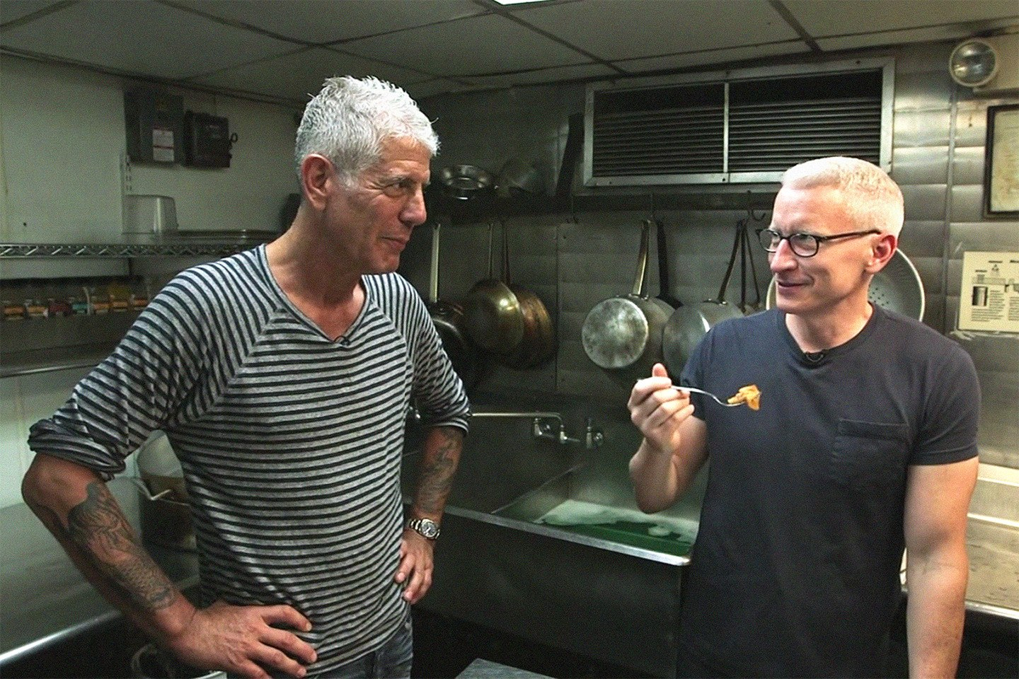 Anthony Bourdain Is On A Mission To Make Anderson Cooper Try New within size 1440 X 960