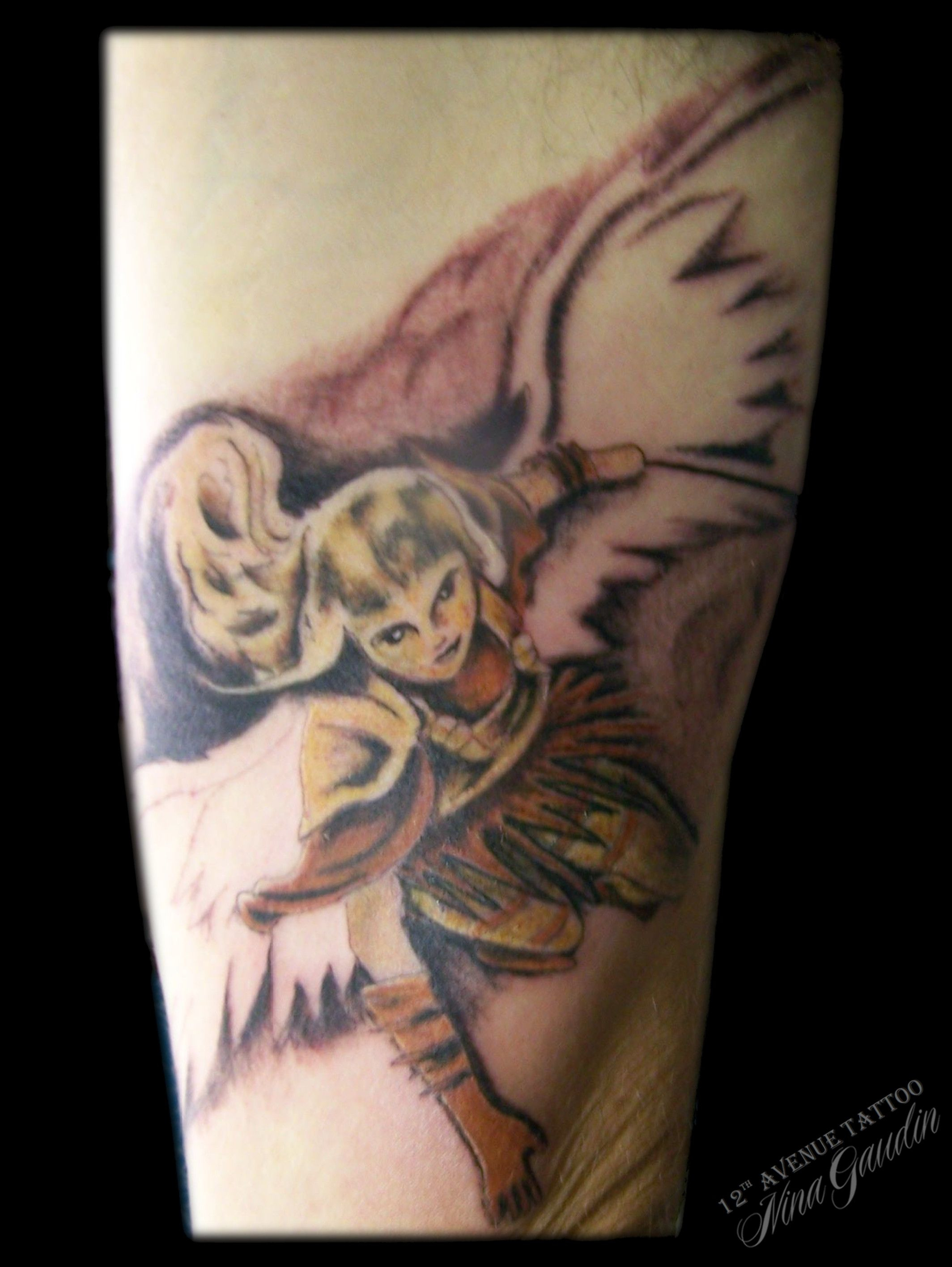 Archangel Michael Color Inner Bicep Tattoo Nina Gaudin Of 12th for size 2128 X 2832