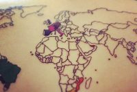 Arm Mens Map Tattoo Design World Tattoos Awesomebryner regarding sizing 1080 X 1076
