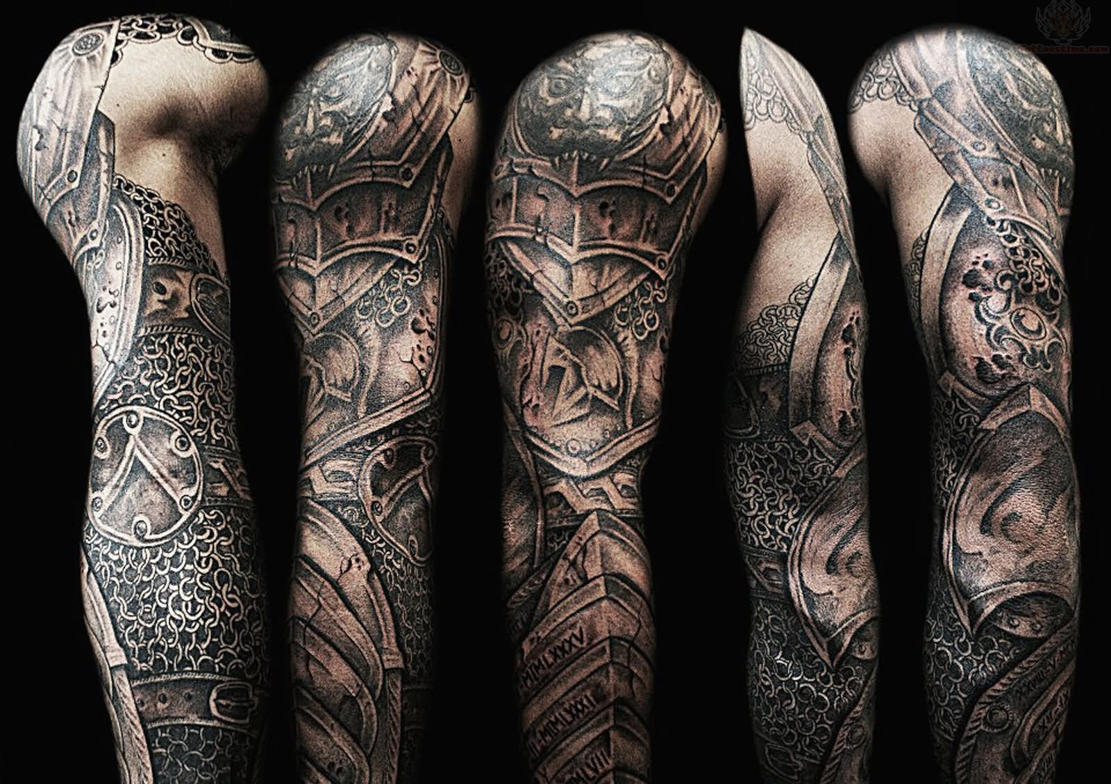 Armor Tattoo On Full Sleeve for measurements 1600 X 1130