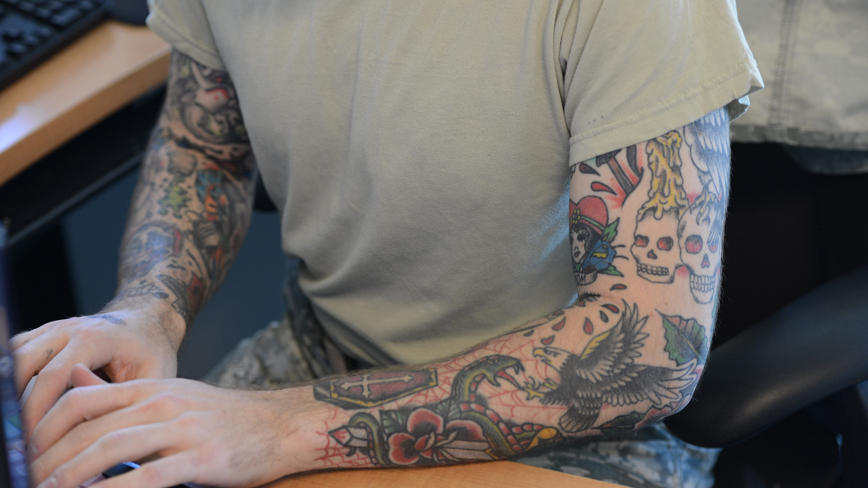 Army Tightens Personal Appearance Tattoo Policy Article The intended for proportions 3360 X 1888