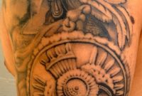 Attractive Female Aztec Warrior Tattoo With Shield On Men Arm Ink pertaining to size 820 X 1600