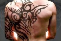 Attractive Tribal Design Tattoo On Back And Half Sleeve For Men inside measurements 1024 X 970