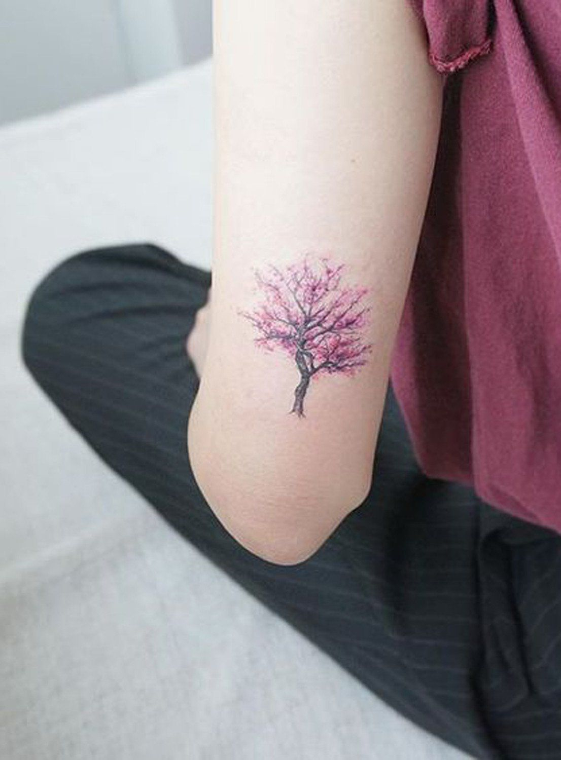 Back Of Arm Cherry Blossom Tree Tattoo Ideas At Mybodiart regarding dimensions 1106 X 1500
