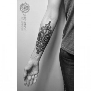 Baroque Tattoo Pattern On Forearm Best Tattoo Ideas Gallery throughout proportions 1080 X 1080