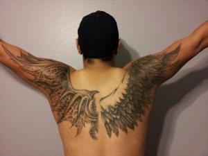 Bat Wings Tattoo Design On Upper Back Tattoo Ideas for sizing 1024 X 768