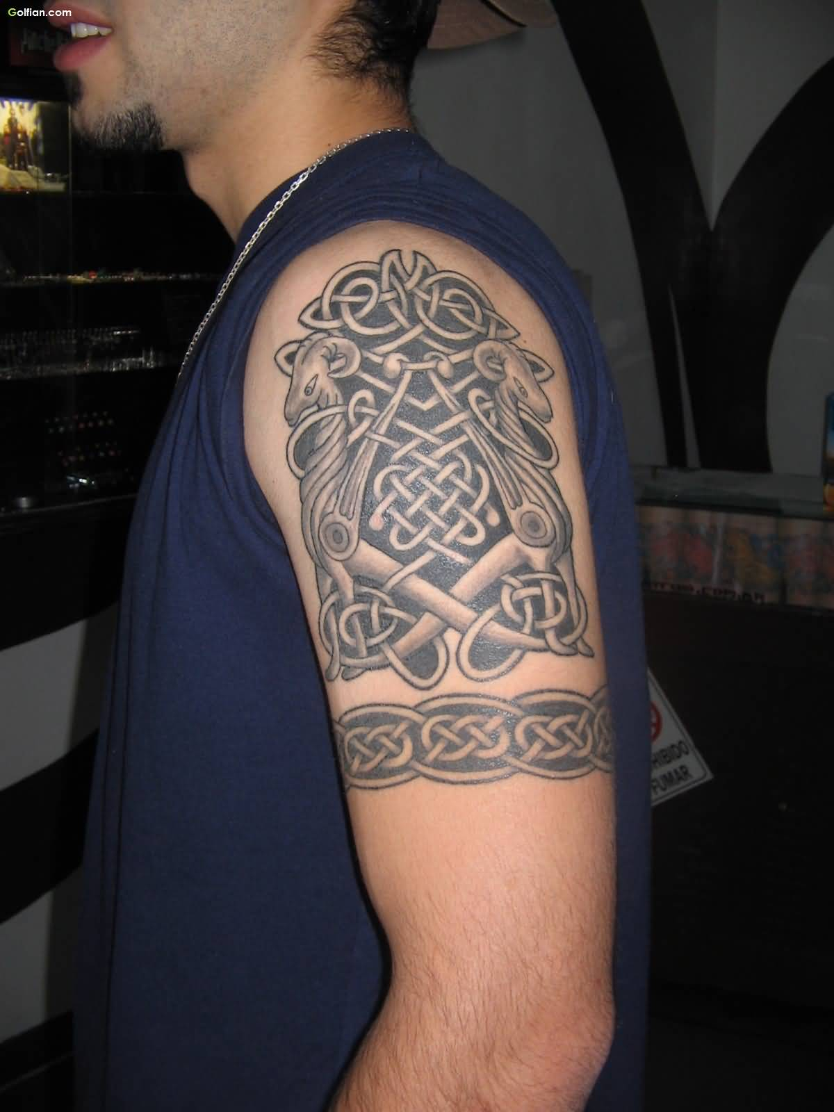 Beautiful Arm Tattoo Of Traditional Celtic Knot For Men Golfian within size 1200 X 1600