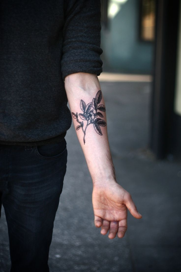 Beautiful Black And White Tree Branch Tattoo On Forearm Tattoos within size 736 X 1104
