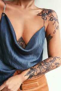 Beautiful Flower Shoulder Tattoo Ideas For Women Popular Floral intended for proportions 1391 X 2048