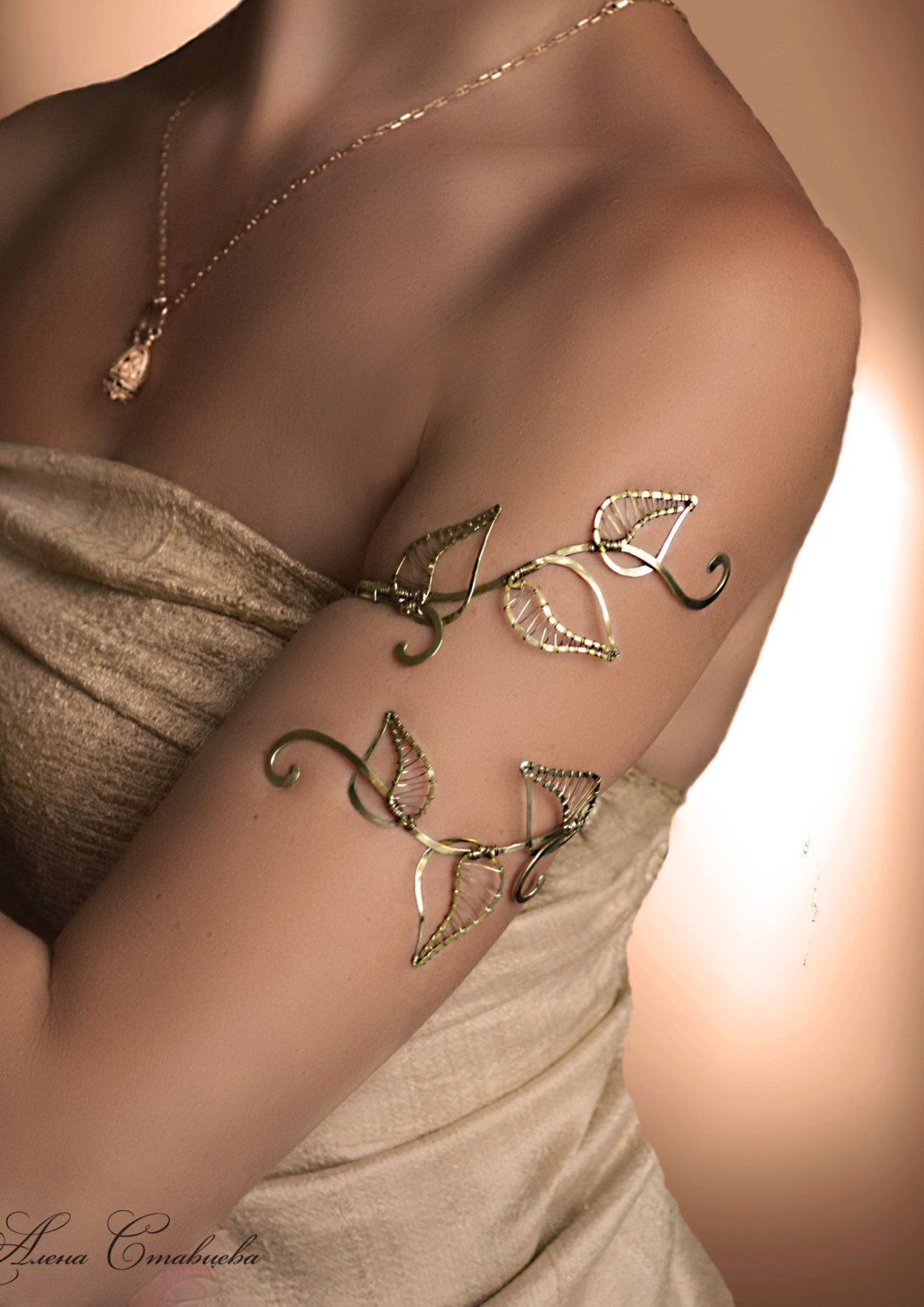 Beauty Guru Leaf Arm Cuff Upper Arm Cuff Jewelry Swirling Arm with regard to size 1061 X 1500