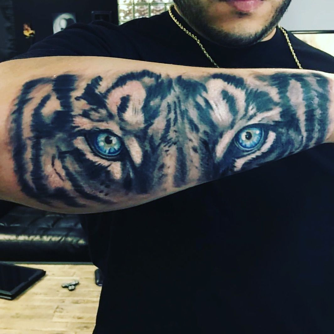 Best Tiger Eyes Arm Tattoo Sleeve Forearm Men Amazing Award Winning regarding size 1064 X 1064