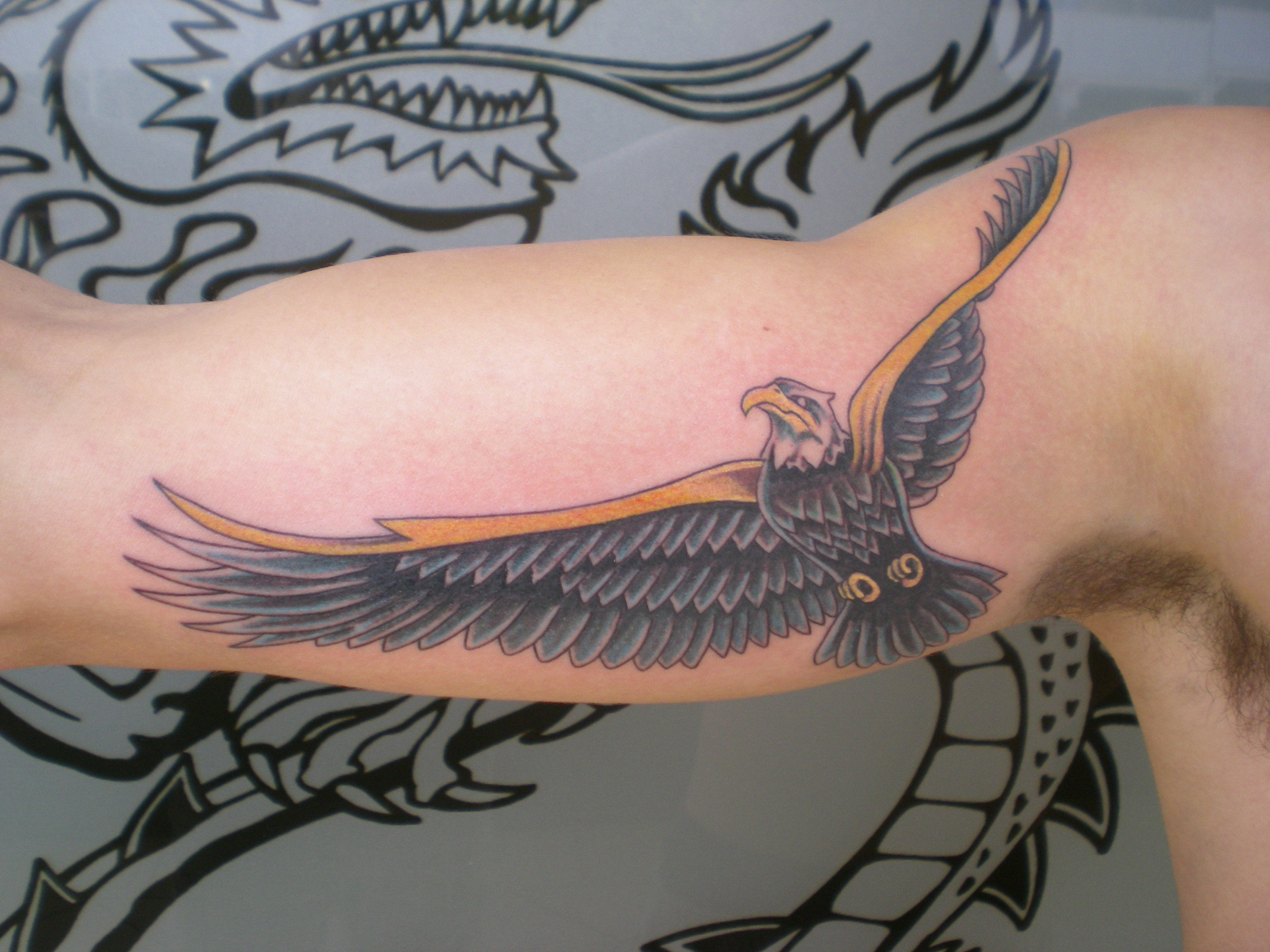 Biceps Eagle Tattoo within dimensions 3072 X 2304
