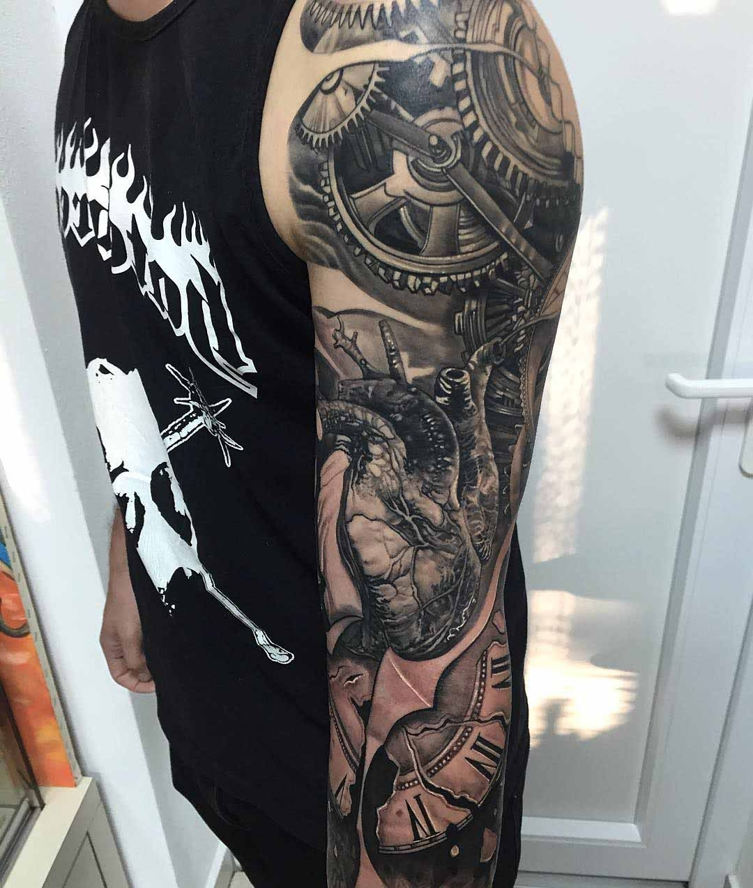 Biomechanical Arm Sleeve Tattoo Designs Mechanical Sleeve Tattoo throughout proportions 1080 X 1273