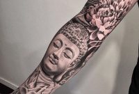 Black And Grey Buddha Tattoo Sleeve Lotus Photography in size 1536 X 1536