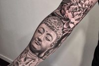 Black And Grey Buddha Tattoo Sleeve Lotus Photography intended for dimensions 1536 X 1536