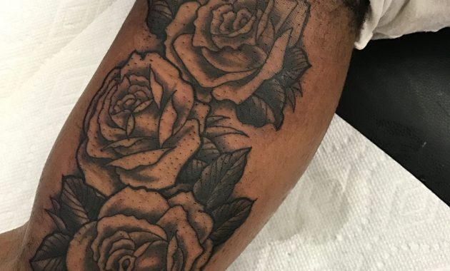 Black and Grey Rose Arm Tattoo - wide 11