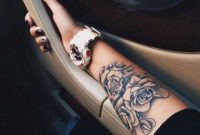 Black And White Forearm Tattoo A Cluster Of Three Roses Obsessed within dimensions 1110 X 1068
