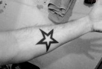 Black Bold Star Tattoo On Arm with dimensions 1000 X 800