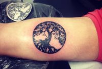 Black Ink Tree Of Life Tattoo On Inner Bicep within sizing 1280 X 1280