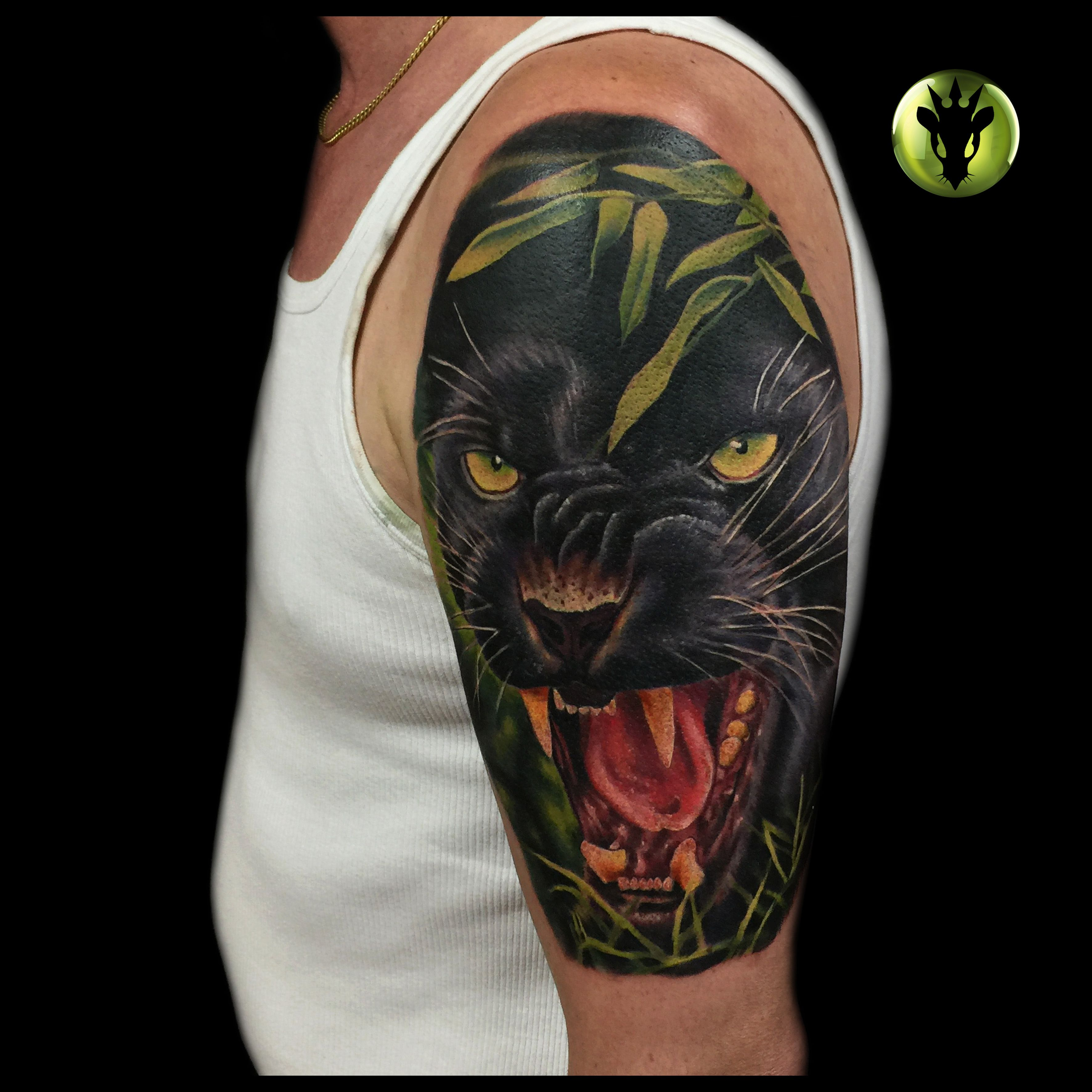 Black Panther Tattoo On Arm Tattoo Toroktattooart Blackpanther intended for size 3543 X 3543