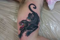 Black Traditional Panther Tattoo On Inner Bicep inside measurements 1280 X 720
