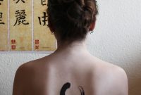 Black Zen Enso Circle Tattoo On Girl Upper Back regarding size 1280 X 1280