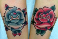 Blue And Red Rose Tattoos On Forearm Fabio Onorini regarding dimensions 960 X 960