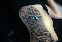 Blue Eyed Leopard Girls Side Tattoo Animal Tattoos with regard to proportions 1080 X 1080