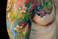 Bright Color Phoenix Tattoo On Arm Real Photo Pictures Images And within measurements 736 X 1108