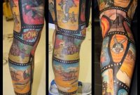Brilliant Animated Leg Tattoo Of Cartoon Filmstrip Golfian for proportions 910 X 910