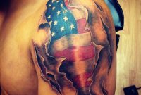 Burned Us Flag Tattoo On Upper Arm pertaining to dimensions 1600 X 1600