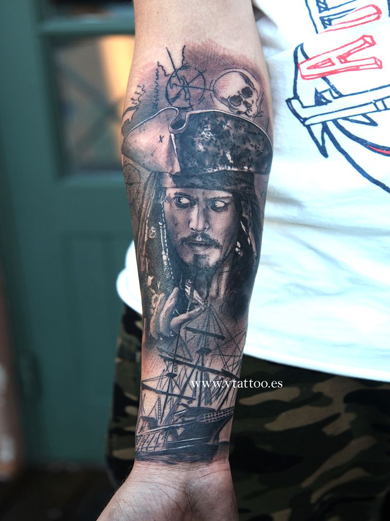 Captain Jack Sparrow V Tattoo Pinteres within size 791 X 1056