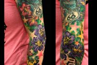 Car Sleeve Tattoo California Beach Flower Sleeve Tattoo Jacki intended for proportions 1024 X 1325