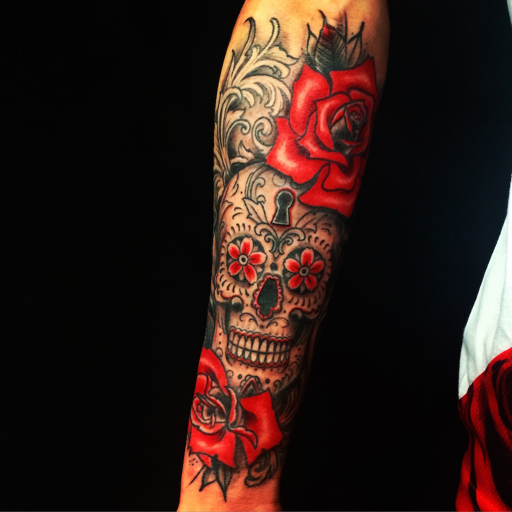 Cliserpudo Black And Red Rose Sleeve Tattoo Images pertaining to proportions 1024 X 1024
