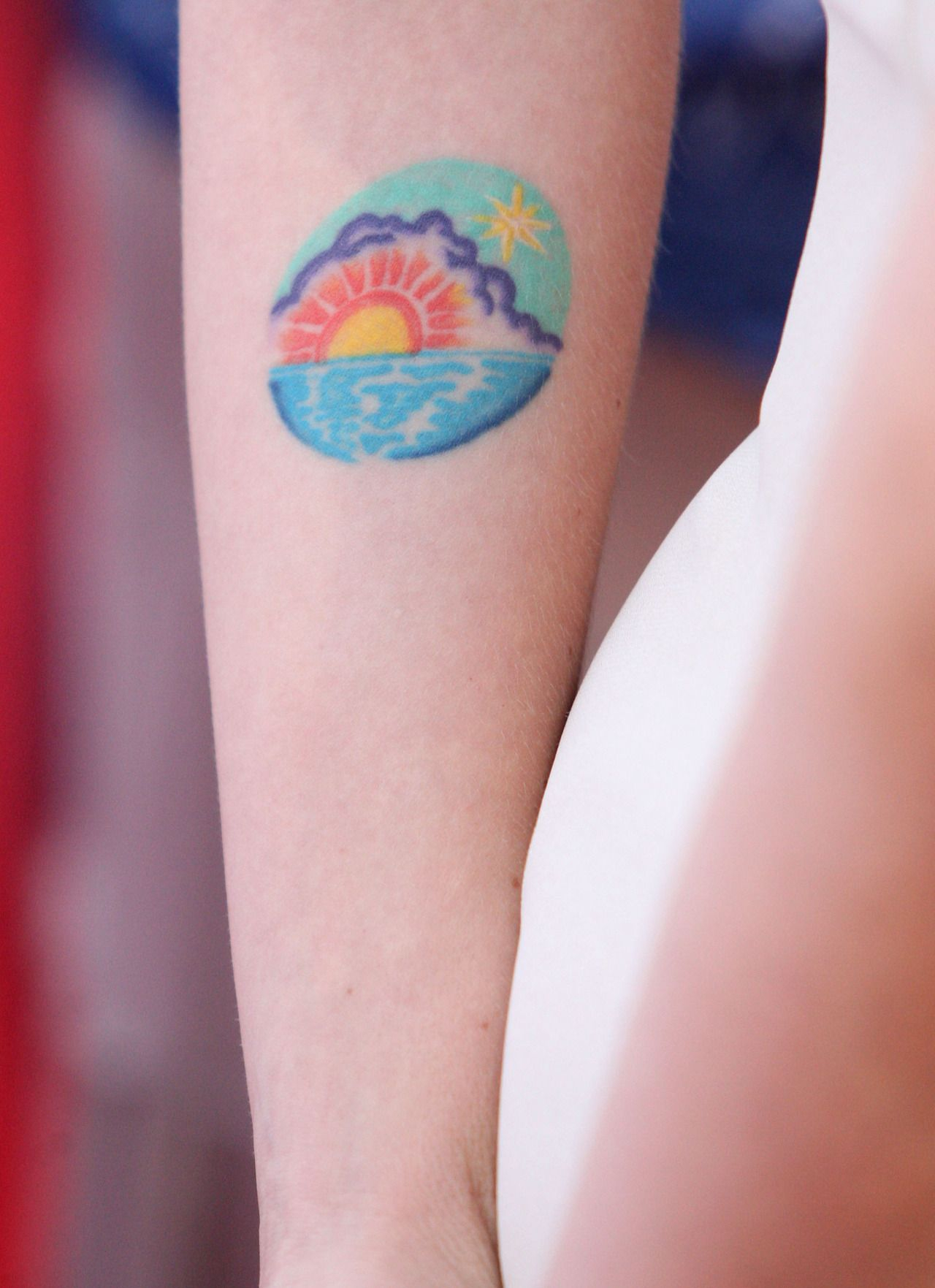 Closeup Of Scarlett Johanssons Arm Tattoo Scarlett Johansson inside size 1280 X 1763