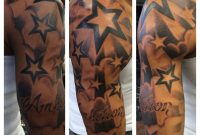 Cloud Stars Freehanded Half Sleeve On A Walk In Based On His throughout size 1936 X 1936
