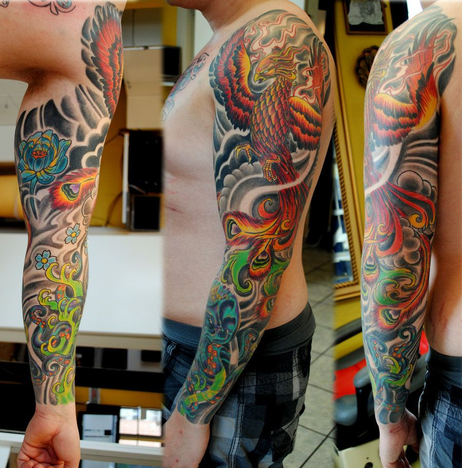 Mens Colored Arm Tattoos Arm Tattoo Sites
