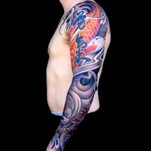 Colorful Japanese Arm Tattoo Design Tattoo Ideas throughout proportions 1000 X 1000