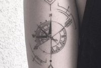 Compass Arrow Back Of Arm Forearm Tattoo Ideas At throughout size 929 X 1500