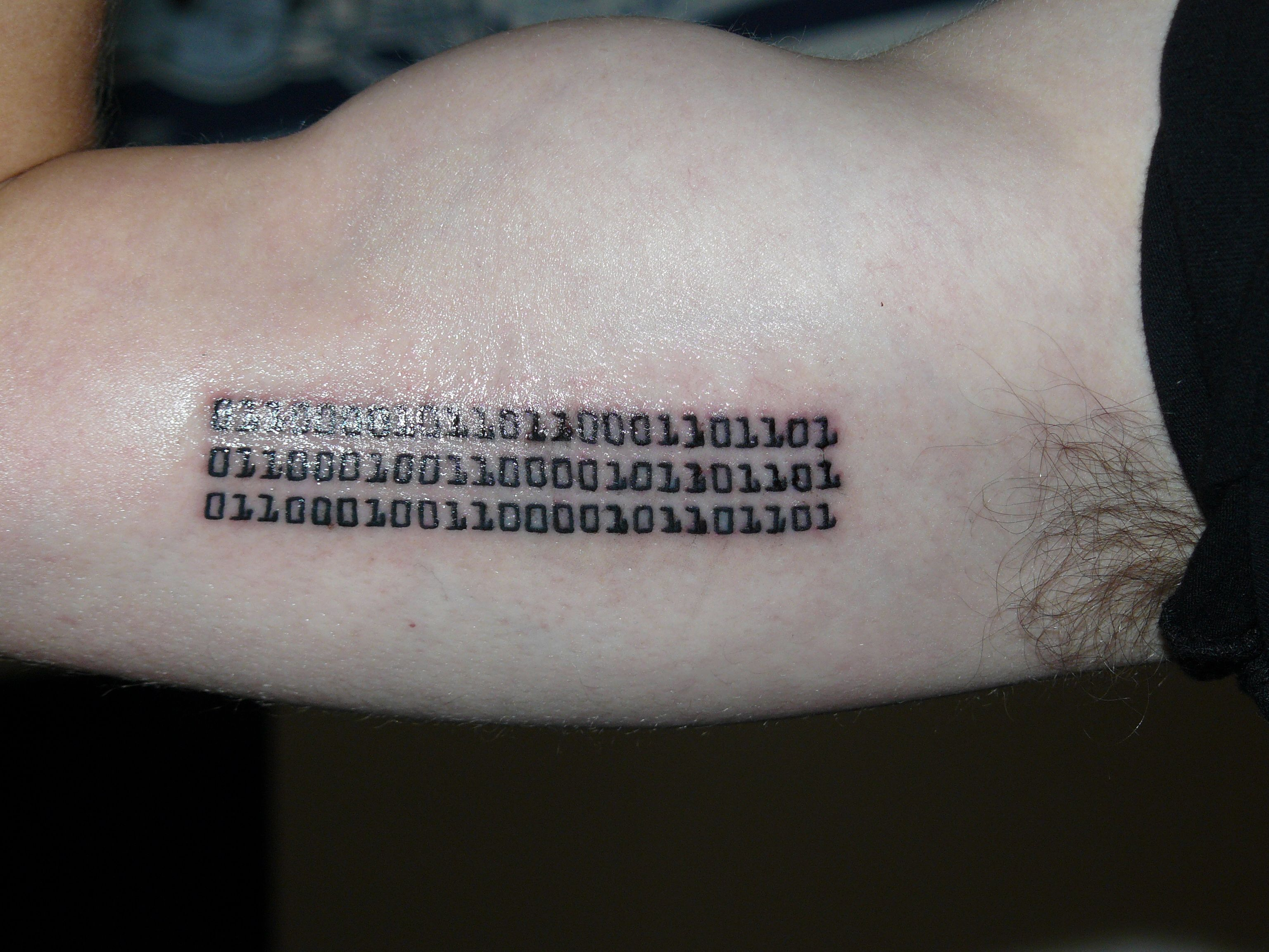 Computer Code Tattoos Top Binary Code Tattoo Designs Images For intended for size 3072 X 2304