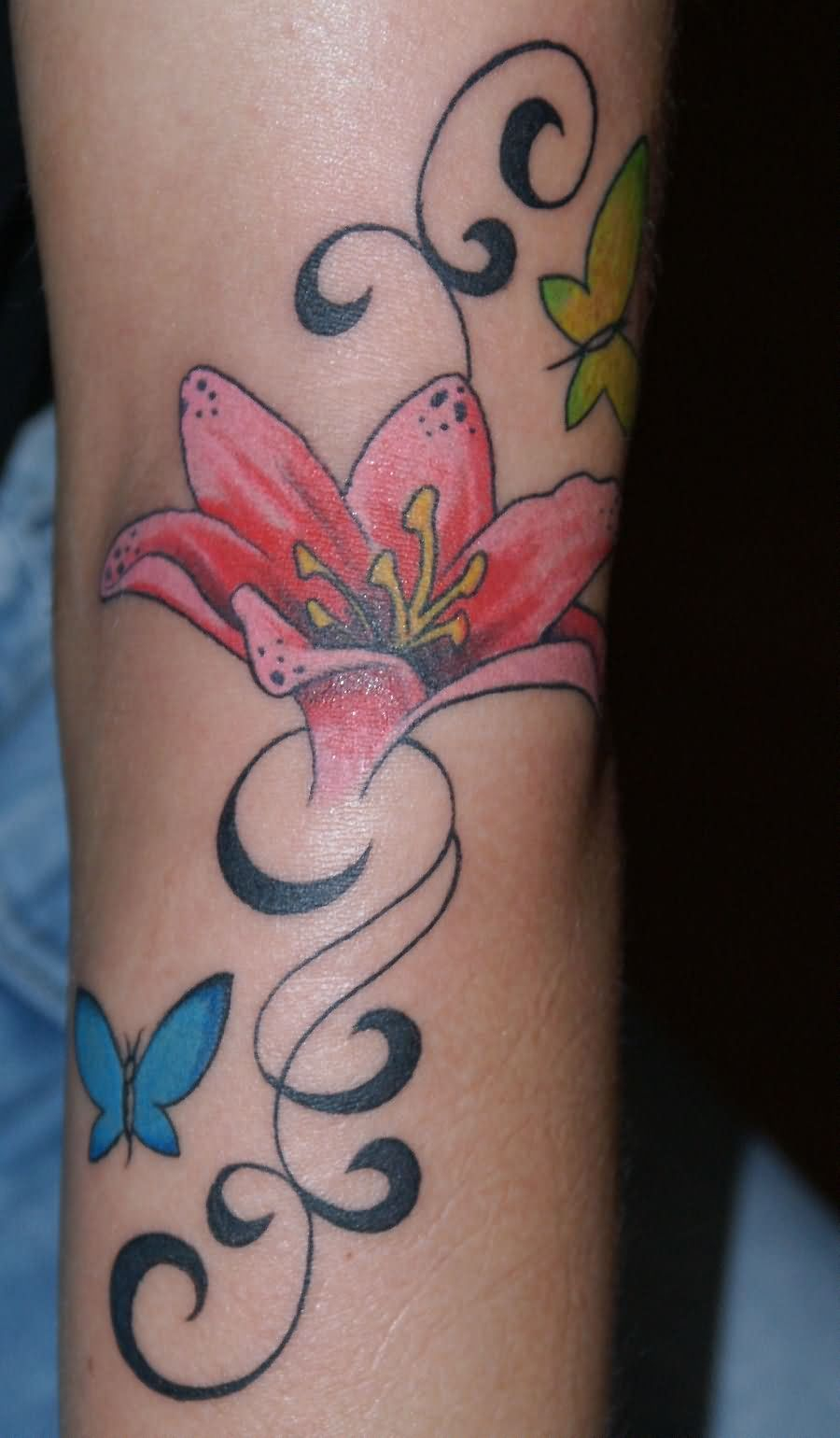 Cool Lily Flower Tattoo Design For Arm Pilipino Forearm Flower with dimensions 900 X 1540