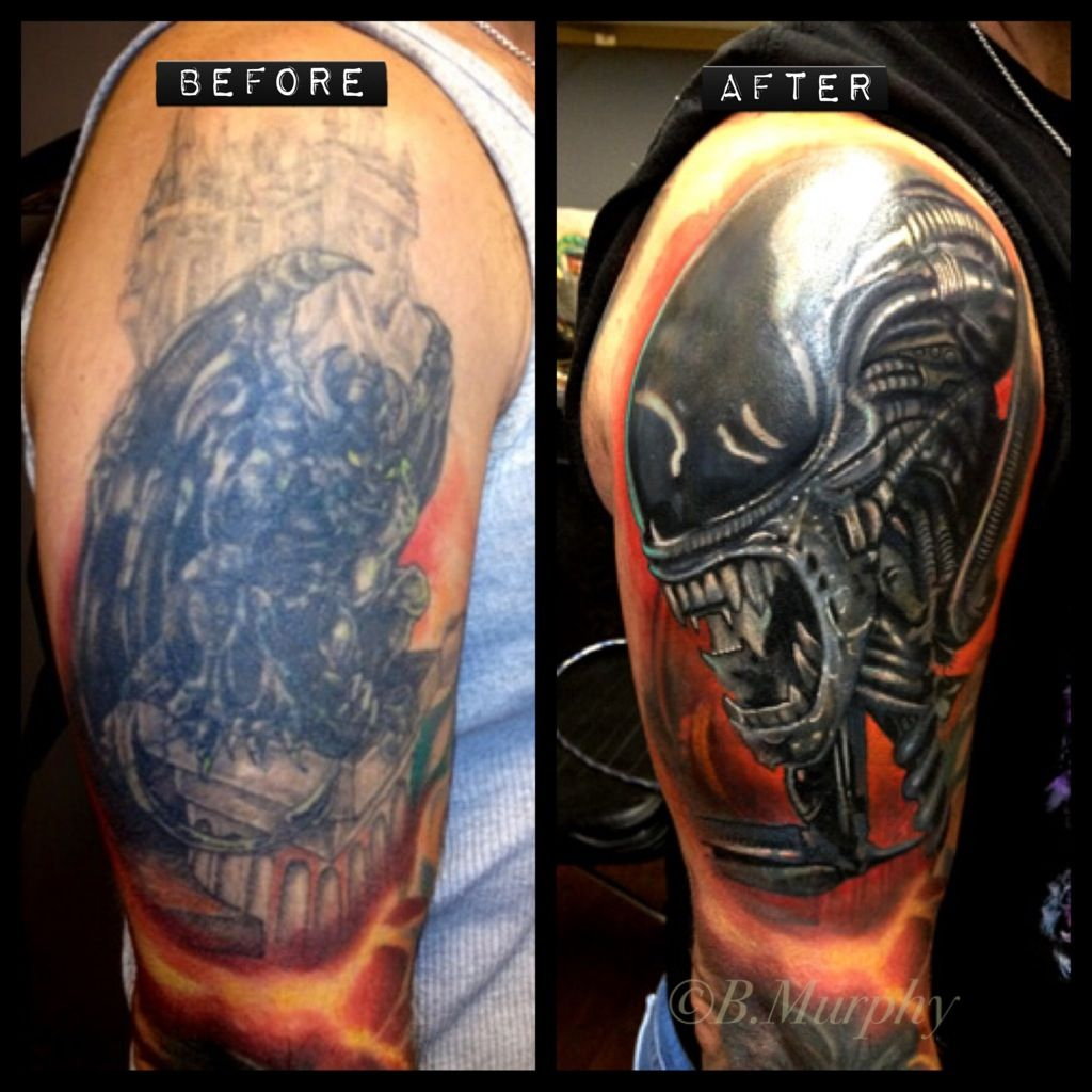 Cover Up Over Large Dark Tattoo Third Dimension Tattoos pertaining to proportions 1024 X 1024