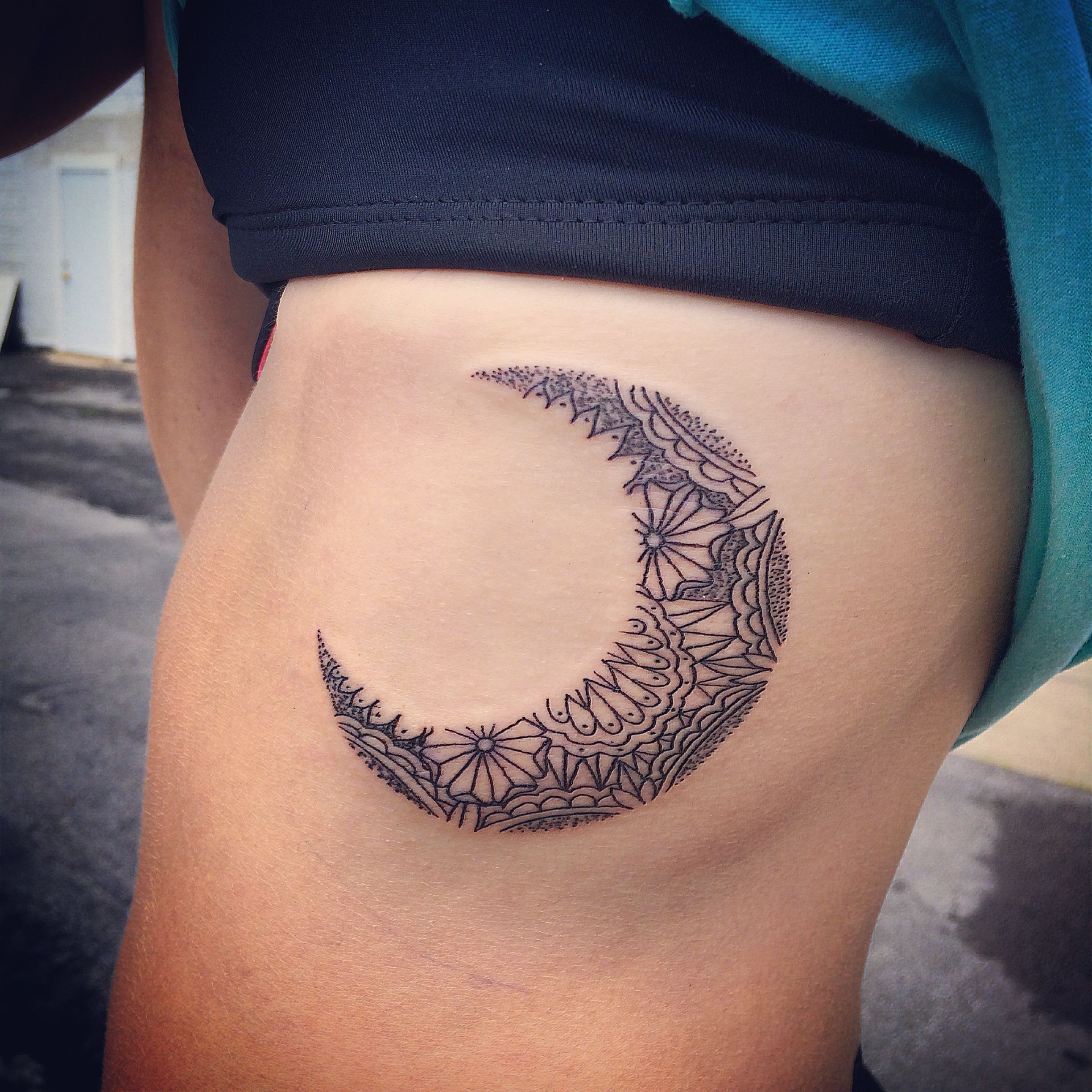 Crescent Moon Tattoo I Love You To The Moon And Back Original for proportions 2448 X 2448