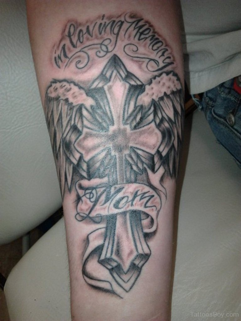 Cross And Wings Tattoo On Arm Tattoo Designs Tattoo Pictures inside sizing 768 X 1024