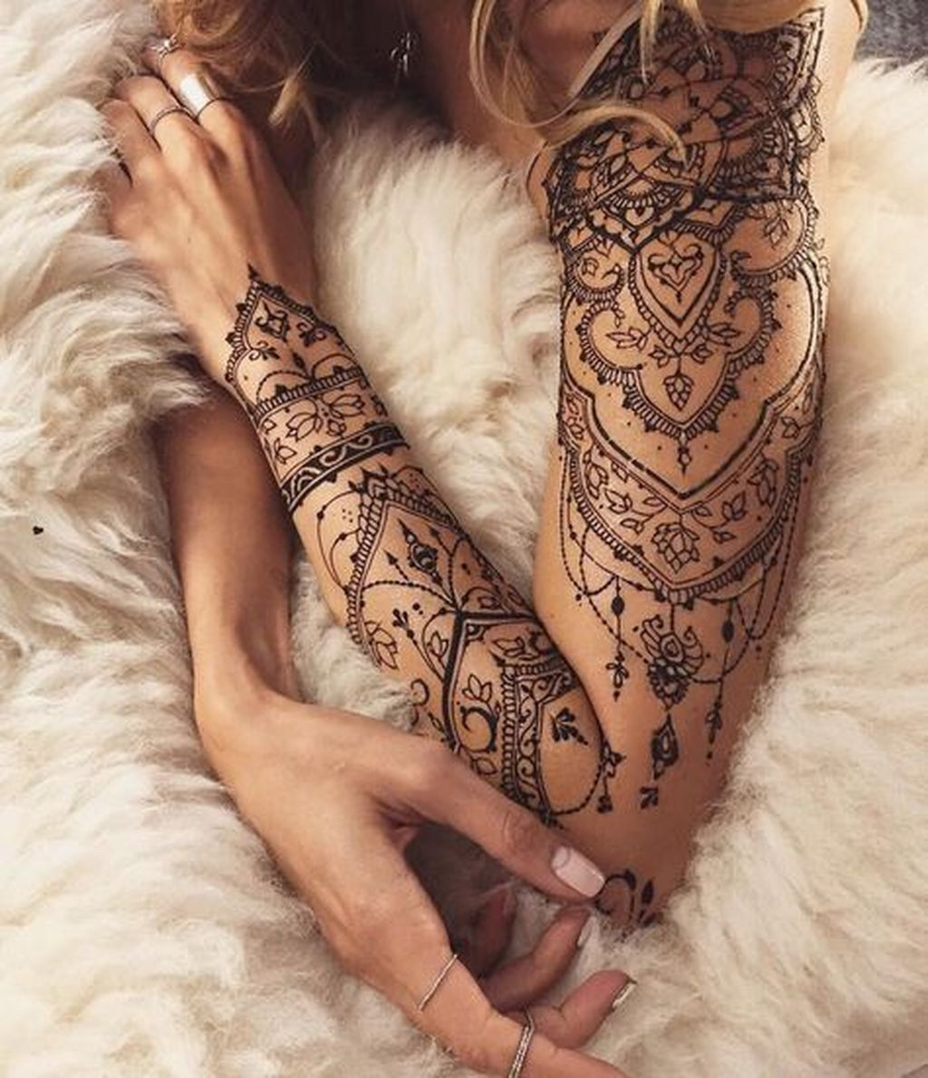 Cute Henna Lace Arm Tattoo Ideas You Should Try 22 Projects To Try throughout sizing 1024 X 1190
