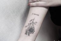 Daisy Tattoo On The Inner Forearm Tattoo Artist Zihwa U with regard to proportions 1000 X 1000