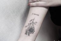 Daisy Tattoo On The Inner Forearm Tattoo Artist Zihwa U within sizing 1000 X 1000