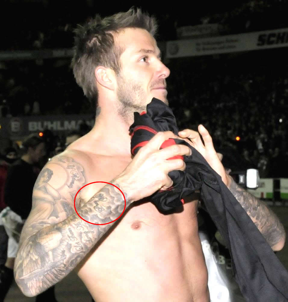 David Beckham Sleeve Tattoos Meaning Pictures Of Each Arm Tattoo intended for measurements 957 X 1005