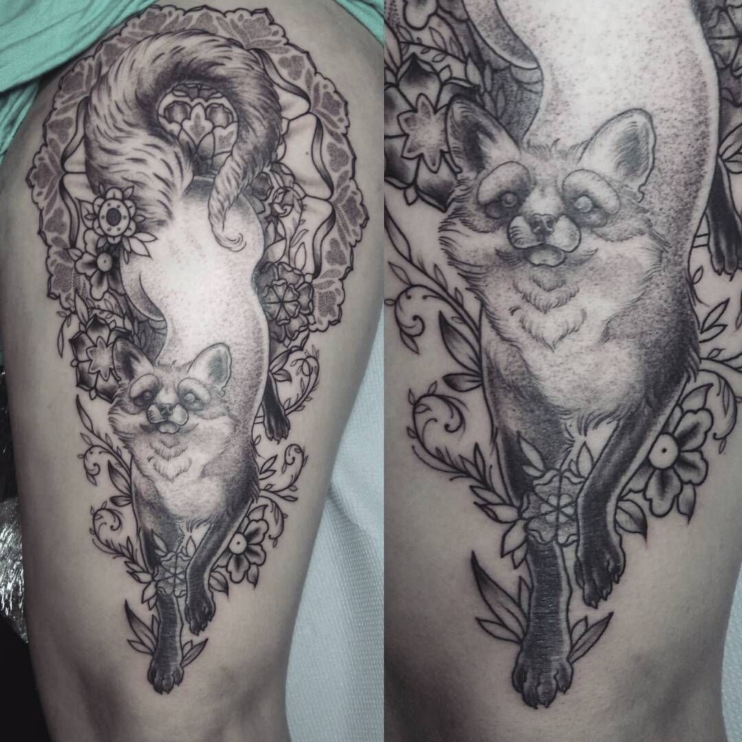 Dotwork Fox Tattoo Krofty At The Tattooed Arms Lincoln Uk throughout dimensions 1080 X 1080